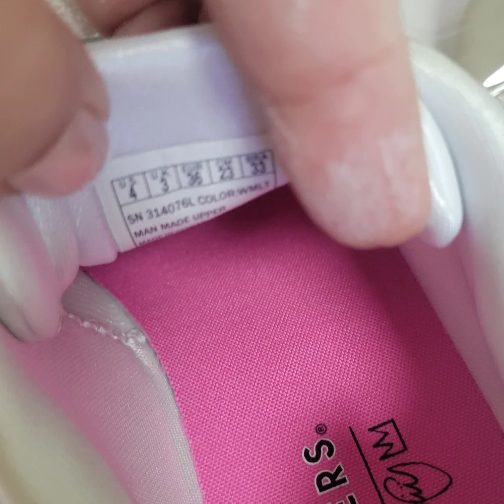 NWOB Skechers Girls Hi Ridge White Fashion Sneaker  Y4 W6 - Picture 7 of 13